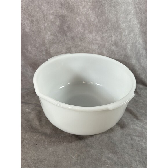Sunbeam Glassbake White Mixing Bowl Glass Large For Mixmaster Vista Vintage